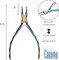 The Beadsmith Chroma Series Round Nose Plier, 5.5 inches (140mm), hardened stainless-steel head, rainbow titanium coating, contoured comfort grip handle and double-leaf spring, tool for jewelry making
